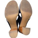 Cole Haan Grand Gabby Sandal Stacked Heel Shoes Black Leather wood slip on heel Photo 7