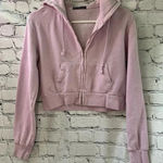 Brandy Melville Rare Cropped Hooded Sweatshirt Lavender Color Photo 0