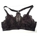 Victoria's Secret Black Lace Razorback Bralette Size Large Photo 3