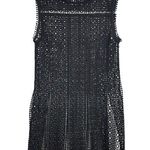 ZARA  Womens Sz XS Black Crochet Boho Festival Cutout Sheer Weave Top Cover Up Photo 0