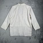 Kensington Square Blazer One Button Pockets Neutral Coastal Beach Jacket‎ Large White Photo 2