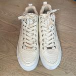 J Slides Lessa Cut Sneaker Embossed Leather Cream Women’s Size 8 Photo 5