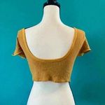 Free People Intimately  mustard yellow crop top in size medium Photo 1