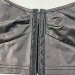 SheIn Black Faux Leather Hook Front Crop Bralette Top Corset Style Photo 8