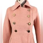 Guess Pink Double Breasted Bouclé Cutaway Coat - Size PXS Photo 3