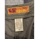 Vintage KIK GIRL Khaki Green Cargo Skirt Size 16 Rave Raver Midi Length Skater Photo 7