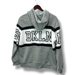 New Look NWOT Women's BKLYN Gray White Black Hoodie XL Colorblock Varsity Preppy Y2K Photo 1