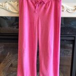 The Comfy  Cozy Pink Fleece Drawstring Pajama Pants Capelli Roomy Oversized Small Photo 0