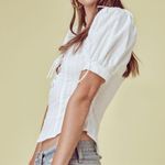 For Love & Lemons Annabella Lace Up Blouse Photo 3