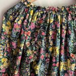 Love Shack Fancy  Nessa Floral Cotton-Silk Long-Sleeve Top Night Sky Glow Photo 10