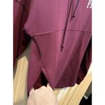 PINK - Victoria's Secret  XS Burgundy Pullover Hoodie‎ Love PINK Embroidered Photo 2