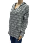 Made for life  Striped V Neck Hooded Pullover Kangaroo Pocket Long Sleeve Tee XL Photo 1