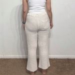 Free People  Beach Cream Knit Pull On High Waist Pants Sz M Photo 9
