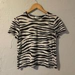 ALC Frank A.L.C. Bambina 100% Cotton Black and White Zebra Print Tee Photo 0