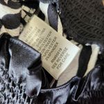 John Paul Richard  Zebra Print Sleeveless Blouse Black White Mock Neck Sz Small Photo 7