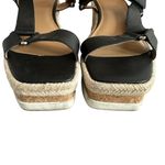 Marc Fisher Gylian Leather Platform Sandals Black Strappy Wedge Size 9.5 Women's Photo 3