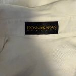Donna Karan  White Button-Down Collared Bodysuit USA Paper Tag Vintage Sz 4 Photo 3