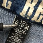 REWASH  Vintage Reunion Womens Denim Shorts Ruffle Distressed Stretch 10/29 Photo 3