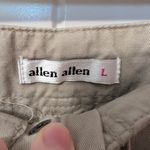 Allen Allen  Cotton Drawstring Capri Women's Large Grey/Tan Khaki Photo 2