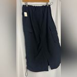 Aeropostale  Parachute Cargo Y2K Maxi Black Skirt Drawstring Hem XS NWT Photo 3