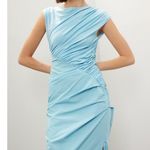 Paris Georgia Kaya Light Blue Ruched Sleeveless Maxi Dress Size S Photo 1