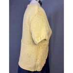 Handmade Yellow Knit Bolero Cardigan Asymmetrical Artsy Cottagecore Sweater Size M Photo 4