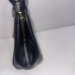 Vintage Black Patent Leather Old Money Minimalist Classic Top Handle Bag Purse Photo 5