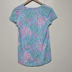 Lilly Pulitzer Women's Small XS Etta Top Amalfi Blue Best Fishes High Low Beach Photo 3