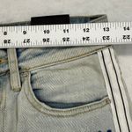 Embellish Distressed Ripped Denim Jeans White Stripe‎ Light Wash Womens Size 28 Blue Photo 1