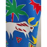 Diane Von Furstenberg  Vintage 80s Midi Skirt Top Shirt Size 10 12 Bulls Tropical Photo 4