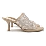 Ted Baker  Celya Crystal Mesh Heeled Mules Sandals Nude Tan Size EU 39 US 8.5 Photo 2