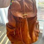 Cute brown tassel medium backpack Photo 0