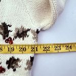 Vtg Wool Sweater Cardigan Womens L Chunky Ivory Cable Knit Cabincore Grandmacore Size L Photo 4