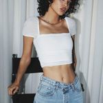 Princess Polly White Tulle Top Photo 0