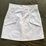 River Island  Stylish White Mini Skirt.  Faux leather.  Size US 2. Photo 0