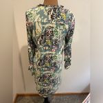 Anthropologie Dolan Left Coast Collection Teal, Olive & Cream Viscose Dress Photo 8