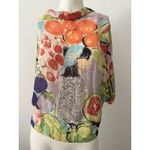 ZARA  Fruit Theme Printed Short Sleeve Button Down Slouchy Cropped Blouse Size S Photo 1