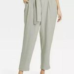 A New Day Light Sage Green High Waist Belted Dress Pants Size Large Photo 0