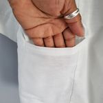 Jofemuho White Lightweight Linen Blend Blazer Jacket Size XXL Photo 4