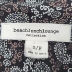BeachLunchLounge Paisley Smocked Popover Tunic Fall Transitional Mother of Pearl Buttons‎ Size S Photo 2
