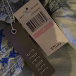 NWT Women Spense Light Denim Wide Leg Elastic Waist Pockets Cropped Jumpsuit 10 Blue Photo 7