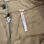 Free People Dust To Dust Velvet Mini Skirt Tan Lined Crushed Velvet Women's 0 Photo 7