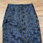 J.Crew  Polka Dotted Woman’s Black & Blue Career Pencil Skirt Size 2 Photo 1