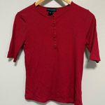 Cynthia Rowley Women’s  Red 3/4 Sleeve Top – Size Medium Photo 0