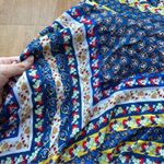 roberio sampaio Halter Mixed Paisley Print Kitschy Floral Dress, Size Medium Blue Photo 7