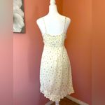Cotton On  white & yellow floral pattern and tie front cottagecore mini dress MED Photo 1