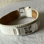 Fossil : White Leather Bracelet- Silver Tone Butterfly Accent Photo 6