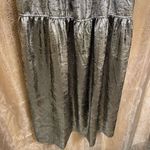 Old Navy  Metallic Silver Waist Defined Cami Midi Dress Size M NWT Photo 3