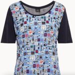 Paul Smith printed silk crepe de chine and modal jersey shirt blue M Size M Photo 0