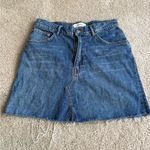 ZARA  Jean Skirt Womens Blue Y2K festival Denim Flat raw hem Front Mini medium Photo 0